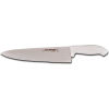 Dexter Russell 24183 - Scalloped Cook's Knife, High Carbon Steel, White Handle, 10&quot;L