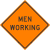 Dicke Safety Reflective Roll-Up Sign, 48" x 48", MEN WORKING, RUR48-200 MW