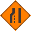 Dicke Safety Reflective Roll-Up Sign, 48" x 48", TRANSITION RIGHT SYMBOL, RUR48-200 TRS