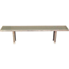 DC Tech Stainless Steel Bench BH101002 - Steel Top & Pedestals 72"W x 12"D x 18"H