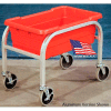 DC Tech Single Tote Cart DL101044, Fully Welded, Stainless Steel , 28-1/2"L x 15-1/4"W x 16"H