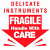 Delicate Instrument 3" x 3" - White / Red