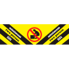Minimum Two Persons Lift Adhesive Sign, 2"W x 8"L, Yellow/Black/Red/White