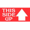 Paper Labels w/ &quot;This Side Up Label&quot; Print, 4&quot;L x 2&quot;W, Red & White, Roll of 500