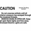 Caution Unscrew This Bung 3" x 5" - White / Black