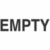 Paper Labels w/ "Empty" Print, 6"L x 6"W, White & Black, Roll of 500