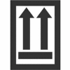 Arrows/Up Black 3" x 4"-1/2" - White / Black