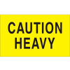 Caution Heavy 3" x 5" - Bright Yellow / Black