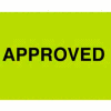 Approved 3" x 5" - Fluorescent Green / Black