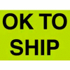 Ok To Ship 3" x 5" - Fluorescent Green / Black