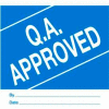 Qa Approved 4" x 4" - Blue / White