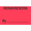 Repair/Rework By 1-3/8" x 2" - Fluorescent Red / Black