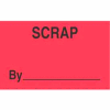 Scrap By 3" x 5" - Fluorescent Red / Black