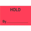 Hold By 1-3/8" x 2" - Fluorescent Red / Black