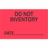 Don't Inventory 1-3/8" x 2" - Fluorescent Red / Black