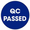 Qc Passed 2" Dia. - Blue / White