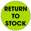 Return To Stock 2" Dia. - Fluorescent Green / Black