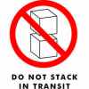 Don't Stack In Transit 3" x 4" - White / Red / Black