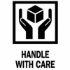 Handle With Care 4" x 6" - White / Red / Black