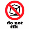 Do Not Tilt 4" x 6" - White / Red / Black