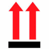 Arrows Up 3" x 4" - White / Red / Black