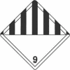 Hazard Class 9 - 4" x 4" - White / Black