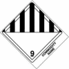 Class 9 Haz. Waste, Liquid 4" x 4-3/4" - White /Black