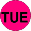 Tue 2" Dia. - Fluorescent Pink / Black