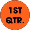 1st Quarter 4" Dia. - Fluorescent Orange / Black