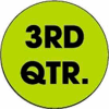 3rd Quarter 3" Dia. - Fluorescent Green / Black