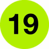 4" Dia. Fluorescent Green Disc With # 19