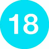 4" Dia. Blue Disc With # 18