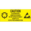 Paper Labels w/ &quot;Caution Electronics Sensitive Devices&quot; Print, 2-1/2&quot;L x 1&quot;W, Yellow, Roll of 500