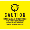 Caution Sensitive Electronic Devices 2" x 2" - Yellow / Black