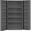 Durham 14 Gauge Steel 4-Shelf & 14 Door-Shelf Storage Bin Cabinet, 36"W x 24"D x 72"H
