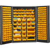 Durham Storage Bin Cabinet DC48-176-95 - 176 Yellow Hook-on Bins 48" x 24" x 72"