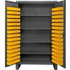 Durham Bin Cabinet HDC48-120-4S95 - 12 Gauge With 120 Hook-On Bins & Shelves, 48"W x 24"D x 78"H