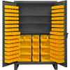 Durham Bin Cabinet HDC48-134-3S95 - 12 Gauge With 134 Hook-On Bins & Shelves- 48"W x 24"D x 78"H