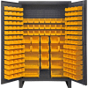 Durham Bin Cabinet HDC48-162-95 - 12 Gauge With 162 Hook-On Bins, 48"W x 24"D x 78"H