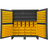 Durham Bin Cabinet HDC72-192-3S95 - 12 Gauge With 192 Hook-On Bins & Shelves, 72"W x 24"D x 78"H
