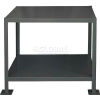 Durham Mfg. Stationary Machine Table W/ 2 Shelves, Steel Square Edge, 60&quot;W x 24&quot;D, Gray