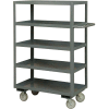 Durham Mfg® Mobile Stock Truck w/5 Shelves, 1200 lb. Capacity, 36"L x 18"W x 55-3/4"H, Gray