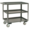 Durham Mfg® Rolling Service Stock Cart RSC-2448-3-95 3 Shelves 1200 Lb. Capacity 48 x 24