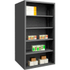 Durham 5019-4S-95 Extra Heavy Duty/Enclosed Shelving 60" x 24" x 72", 4 Shelf, Gray