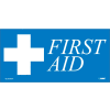 First Aid Label - Blue