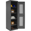 Durham Welded Visible Storage Locker, 24"Wx24-1/8"Dx78"H, Gray, Assembled