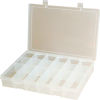 Durham Large Plastic Compartment Box LP18-CLEAR - 18 Compartments, 13-1/8x9x2-5/16 - Pkg Qty 5
