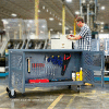 Durham PJ-2460-PBLP-95 24X60X36"H Clearview Mobile Maintenance Cart