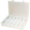 Durham Small Plastic Compartment Box SP12-CLEAR - 12 Compartments 10-13/16"L x 6-3/4"W x 1-3/4"H - Pkg Qty 10