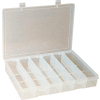 Durham Small Plastic Compartment Box SP6-CLEAR - 6 Compartment 10-13/16"L x 6-3/4"W x 1-3/4"H - Pkg Qty 10